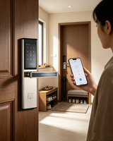 Serrure de porte numérique en acier inoxydable OEM ODM pour hôtel, clavier, carte RFID, entrée sans clé, serrure électronique intelligente pour appartement