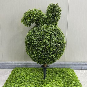 Ventes directes <span class=keywords><strong>d</strong></span>'usine de Best-seller Arbre Artificiel Buis Herbe Animaux Créatifs Lapin Paysage Maison Salon Ornements - Product Image 5