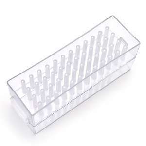 Portable Removable 48 Hole Clear Plastic Nail <b>Drill</b> <b>Bit</b> Storage <b>Box</b> Moistureproof Large Capacity Manicure Efile Organizer Case - Product Image 2