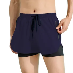 Custom Logo Mens Swim Trunks With Zipper Pockets Black Boxer Beach Swimming Board Shorts OEM Wholesale Sports For Pool