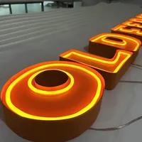 Letrero Publicitario Acrílico Curvo LED 3D Personalizado para Interiores/Exteriores, para Fachada de Tienda y Decoración de Automóviles, Resistente al Agua IP65