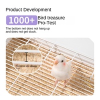 Cage à oiseaux en plastique de haute qualité, écologique, avec revêtement en poudre, fermeture à bouton, adaptée aux petits oiseaux, idéale pour l'élevage des canaris.