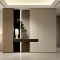 Meuble à chaussures moderne en bois avec miroir et rangement pour entrée d'appartement ou salon - Design gain de place - Capacité 50+ paires