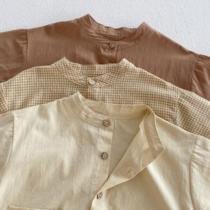 Completo Estivo per Bambini e Bambine, Camicia a Quadri in Cotone con Pantaloncini, Set Due Pezzi, Abbigliamento per Bambini 1-<span class=keywords><strong>3</strong></span> <span class=keywords><strong>Anni</strong></span> - Product Image 3