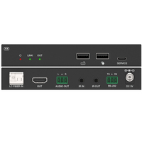 Extensor de Fibra Óptica HDMI/RS232 4K, Transceptor Óptico HDMI con IR/RS-232 Bidireccional