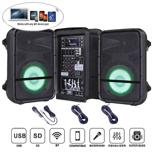 Audio profesional 800W 4 canales inalámbrico Karaoke Set 2x8 \ "Metal plástico al aire libre AC altavoces micrófonos Powered <span class=keywords><strong>Mixer</strong></span> Boxed Personal - Product Image 4