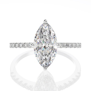 Factory Wholesale Eco-friendly Copper Vintage Pear Shape Clear <b>CZ</b> Zircon Gemstone <b>Rings</b> for Women Gold Plated - Product Image 2
