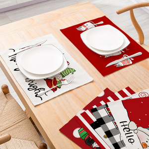 XM-099 natale decorazioni da tavola per la casa pupazzo di neve di lino natale Placemat natale Noel buon natale ornamenti 2024 - Product Image 5