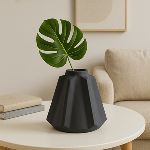 <span class=keywords><strong>Vaso</strong></span> in Ceramica Nera Stile Japandi per Interni Minimalisti e Decorazioni <span class=keywords><strong>da</strong></span> Tavolo - Product Image 2