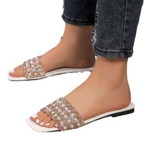 Sandales plates tendance pour femmes, tissage design, <span class=keywords><strong>Ochi</strong></span> Beach Resort, pour les vacances en intérieur et en extérieur, de Follower - Product Image 4