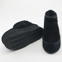 Vente en gros de bottes d'hiver pour femmes, tailles 36-41, en cuir de vache, chaudes, certifiées BSCI