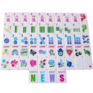 Tuiles de Mahjong sur mesure XL, méga porte-bonheur, blanc éclatant, modernes, en acrylique sculpté double face, pour <span class=keywords><strong>les</strong></span> rassemblements entre amis, vente au détail et en gros - Product Image 2