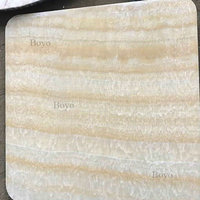 Feuille de marbre composite légère jaune miel blanc avec support en aluminium nid d'abeille
