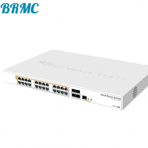 CRS328-24P-4S+RM 24 port Gigabit Ethernet router/switch with four 10Gbps SFP+ ports in 1U rackmount case CRS328-24P-4S+RM