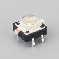 Interrupteur Tactile 12*12*7.3MM, LED Rouge Jaune Bleu Vert Blanc, Interrupteur Tactile Vertical à 6 Broches à Montage Traversant