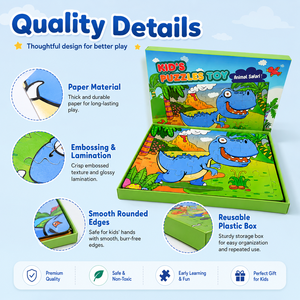 Fabricant OEM <span class=keywords><strong>de</strong></span> jouets en carton, puzzle personnalisé pour enfants, animaux, monstres, jeu éducatif pour enfants, puzzle, jeu <span class=keywords><strong>de</strong></span> puzzle, usine FSC - Product Image 2