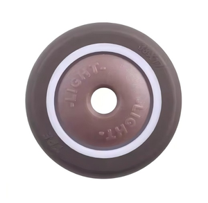 Roda TPR rem ganda berulir, M8x20 <span class=keywords><strong>1.5</strong></span> inci untuk peralatan dapur dan kursi makan dengan roda karet rem - Product Image 5
