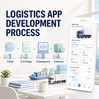 Desarrollo de Aplicaciones de Logística Personalizadas para IOS y Android con Gestión de Pedidos, Optimización de Rutas y Sistema de Despacho de Flotas