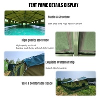 Meilleure tente à une chambre, durable, résistante à l'eau, quatre saisons, en toile verte, pour 100 personnes (surplus militaire)