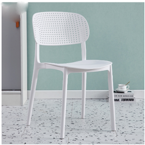 Chaise de salle à manger nordique en plastique, simple et pratique, avec dossier, pour bureau, négociation, restaurant, style INS - Product Image 2