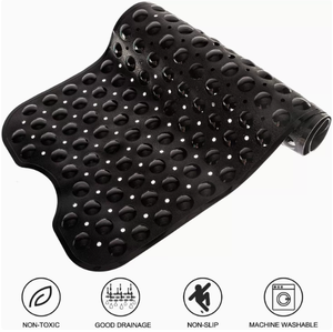 Alfombrilla de Ducha Moderna Esencial de PVC Sólido Ecológico con Superficie Texturizada Antideslizante y Ventosas Reforzadas <span class=keywords><strong>para</strong></span> <span class=keywords><strong>Baño</strong></span> - Product Image 4