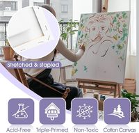 Toile tendue de grande taille 70x100cm pour la peinture, toile tendue en coton non toxique de grande taille