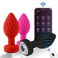 Plug anal en silicone fileté vibrant avec télécommande sans fil, petit modèle pour hommes et femmes