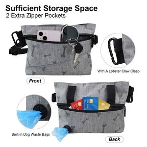 Easy Carrying Outdoor Pet <b>Dog</b> <b>Treat</b> <b>Training</b> Pouch Waste <b>Bag</b> with Poop <b>Bag</b> Dispenser, Removable Inner Pocket and Shoulder Strap - Product Image 5