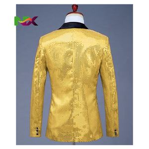 Erkek Takım Elbise Ceket Düğün Sahne Şarkıcı Kostümü (Papyon Dahil) Payet Tek Düğmeli Elbise Blazer 2022 Yeni Gece Kulübü Balo - Product Image 6