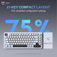 Keyboard Gaming Nirkabel OEM ONIKUMA MT501 RGB 82 Tombol Tri Mode Keyboard Ringkas Logo Kustom CE FCC RoHS