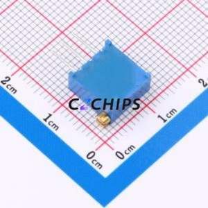 Resistencia Ajustable/Potenciómetro 3296X-203-LF, Componente de Orificio Pasante (THT)-3P, 9.5x4.8mm, Resistencia de 20kOhm, 10%, 500mW, 250ppm ℃ - Product Image 2