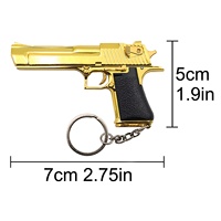 Nouveau modèle 1:3 Porte-clés Desert Eagle en alliage métallique pour pistolet jouet non-tireur, cadeau d'anniversaire pour adulte