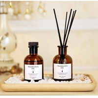 Diffuseur de parfum en verre écologique de luxe 100 ml, sans alcool, sans plomb, parfum longue durée, décorations de mariage, bâtonnets en rotin