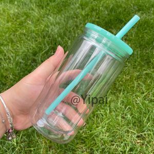 Paquete de 25 Latas de Cerveza de Plástico con Doble Pared, 12oz por Dentro y 16oz por Fuera, con Purpurina y Efecto Globo de Nieve, Libres de BPA, con Logotipo Personalizado, para Envolturas UV DTF - Product Image 3