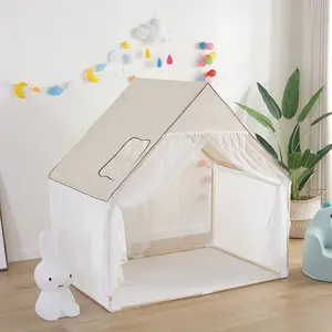 Grote Korting Indoor Kids Tent Katoen Canvas Soft Play Bed Tent Voor Kinderen