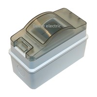 Boîtier de distribution IP65 HT-2 pour disjoncteur MCB 2P en plastique, montage en saillie, type C45, boîtier de commutation aérien