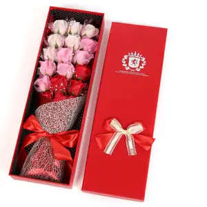 도매 시뮬레이션 꽃 선물 여자 친구 발렌타인 데이 크리 에이 티브 실용적인 장미 비누 꽃다발 선물 상자