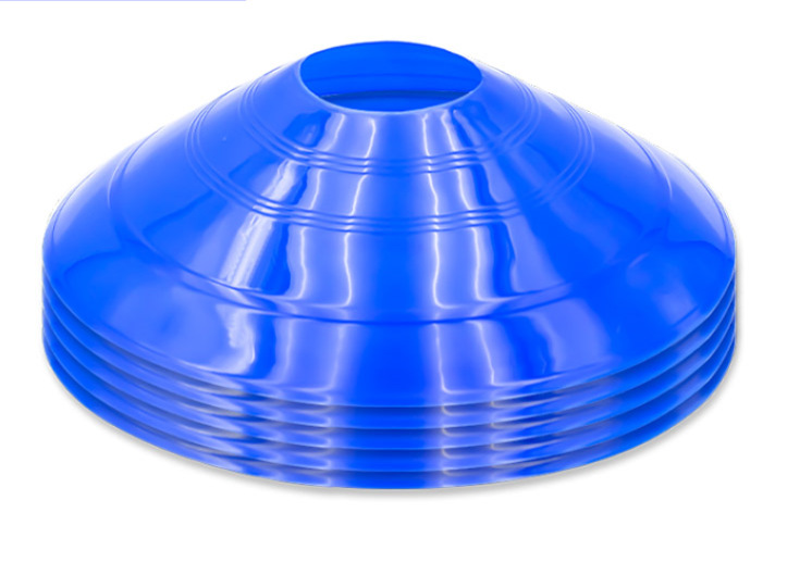 Piatto con logo a bocca rotonda blu