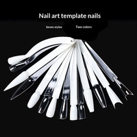 Palette de couleurs en forme d'éventail pour nail art, 50 pièces, en ABS, pour la pratique des débutants, présentoir de vernis gel