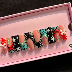 10 Uds. Uñas Acrílicas de Lujo con Diseño Francés, Estilo Stiletto, Hechas a Mano, Modernas, Precios de Fábrica - Product Image 2
