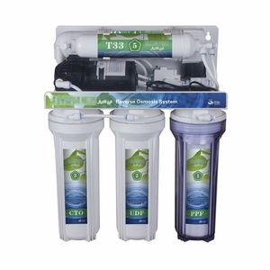 Sistema de Filtro de Agua por Ósmosis Inversa Comercial de 5 Etapas y 75 GPD con Tanque de Presión y Bomba, 220V, 1 Año de Garantía - Product Image 5