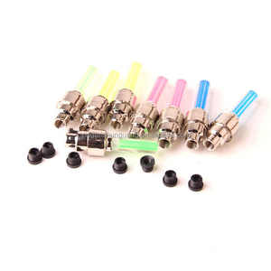 Luces LED intermitentes de colores superbrillantes para montar en bicicleta al aire libre, lámpara de radios de rueda <span class=keywords><strong>impermeable</strong></span>, válvula de forma de 2 piezas alimentada por batería - Product Image 5
