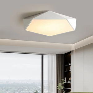 מנורת תקרה <span class=keywords><strong>LED</strong></span> מודרנית אירופאית סִגְנוֹן ברזל דקה במיוחד לסלון חדר שינה ביתי עם עיצוב גיאומטרי יצירתי - Product Image 1