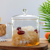 2021 Usine Chaude Transparent Clair Double Oreille Marmite Borosilicate Pyrex Verre Marmite