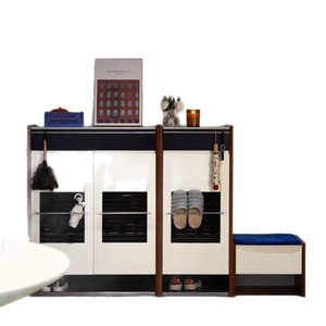 Mueble Zapatero de Madera Maciza y Ratán Estilo Nórdico, Diseño Moderno Minimalista, Gran Capacidad de Almacenamiento, para Entrada, Sala de Estar o Recibidor - Product Image 5