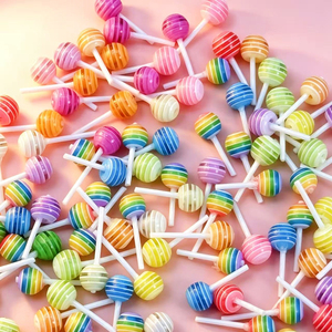 Kit de Decoración para Casa de <span class=keywords><strong>Muñecas</strong></span>: Miniatura de Fábrica, Lollipop de Resina con Rayas Arcoíris, Accesorio de Caramelo, Pegamento Crema, Manualidades y Atrezzo Fotográfico - Product Image 2