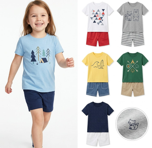 Nouveaux styles hebdomadaires : Ensembles T-shirt et short pour bébé, imprimés colorés de dessins animés, tenues d'été 0-12 mois - Product Image 4