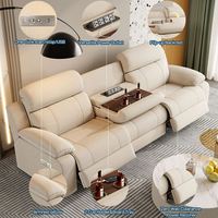 ATUNUS Canapé inclinable électrique 3 places en tissu moderne, ensemble de meubles de salon, canapé inclinable électrique blanc, vente en gros