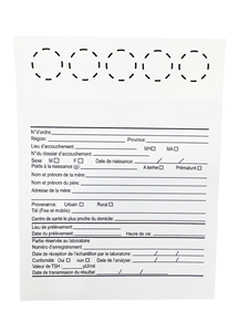 Factory Direct Whatman Substrate Dried <strong>Blood</strong> <strong>Card</strong> for Newborn Screening (ISO 13485/ISO9001/CE) - Product Image 4