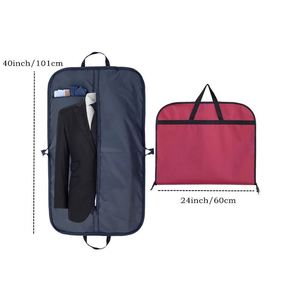 Bolsa de Ropa Ecológica de Lona Oxford RPET con Logotipo Personalizado, Funda para Traje Plegable, Funda Protectora para Abrigo de Viaje Largo, a Prueba de Polvo - Product Image 4